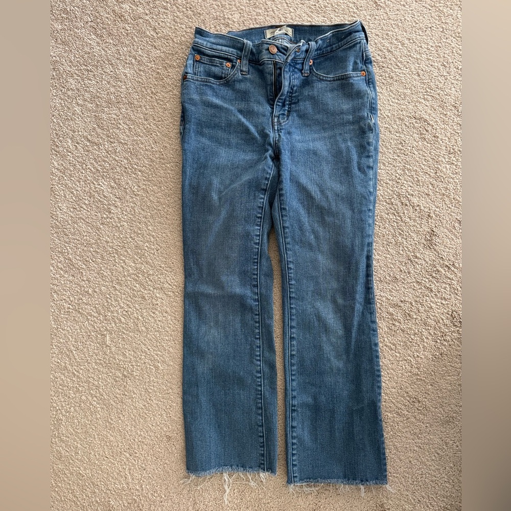 Madewell Women's Mid Rise Kick Out Blue Jeans